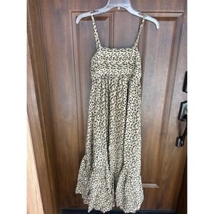 ASOS DESIGN WOMENS MATERNITY DRESS | VISCOSE LEOPARD PRINT TANK DRESS XS (2)